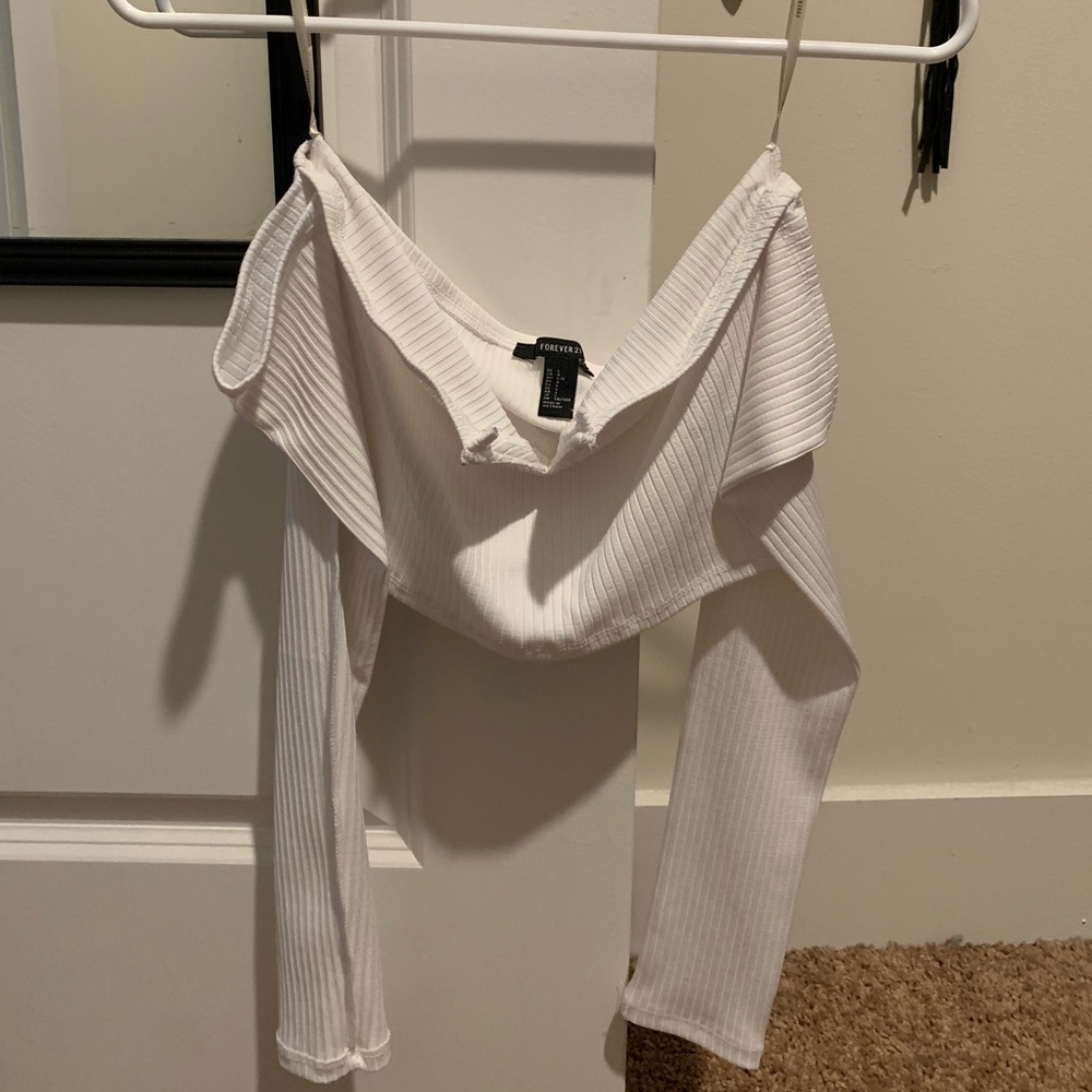 White off the shoulder top